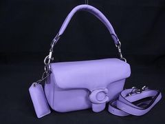 COACH Tabby Box Crossbody レザー パープル 3WAY - メルカリ