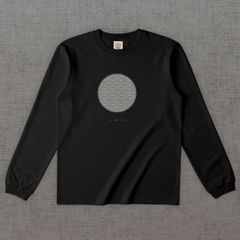 和柄長袖Tシャツ　青海波 -墨・円-［長袖］