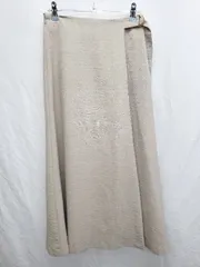 ◇ nano universe ナノ ユニバース ロング丈 台形 スカート サイズF グレー レディース P  【1406240031504】