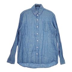 SHIPS Primary Navy Label リネンチュニック ブラウス シャツ
