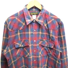 (^w^)b LEE リー チェックシャツ トップス 長袖 シャツ フランネルシャツ ネルシャツ カジュアル アメカジ ストリート 80s 90s ヴィンテージ ビンテージ 古着 サーフ ワーク系 ウエスタンスタイル レッド 赤 メンズ サイズM