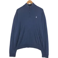 古着 ラルフローレン Ralph Lauren POLO GOLF ポロゴルフ ハーフジップスウェットシャツ トレーナー メンズM相当/eaa509468