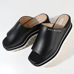 【訳あり】STELLA MCCARTNEY ステラマッカートニー 靴 サンダル スニークエリス プラットフォーム ミュール 810169KP027 ロゴ スクエアトゥ 厚底 シンプル