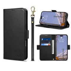 【Keallce】 iPhone 16 Pro Max ケース 手帳型 いphone16Pro Max 手帳型 ケース iPhone16Pro Max カバー アイフォン16ProMax スマホケース ストラップ付き スタンド機能 カード収納 サイドマグネ 1