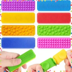 【在庫処分】大人 子供 携帯便利 ストレス解消用 不安緩和 おもちゃ風 自閉症 手遊び 柔らか素材 プレゼントに最適 吸盤付き感覚統合おもちゃ 8個セット グッズ ストレス解消