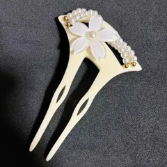 KZ001-d 簪 かんざし 結婚式 和装 髪飾り 卒業式 成人式 着物 白色
