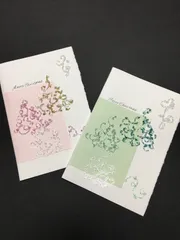 ハンドメイドクリスマスカード　2色セット