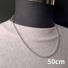 50センチ ロールチェーン ネックレス メンズ レディース ステンレス