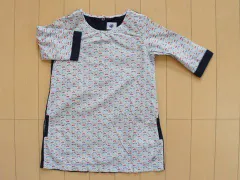 プチバトー petit bateau アウトレット 子供服 女の子 24M 約 80cm 90cm ベビー服 長袖 ワンピース 水色 紺 リバティ 小花柄 春 夏 ★2 ガールズ キッズ ベビー 【中古】 ユーズド 古着 子ども服 こども