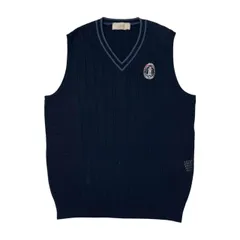 adabat アダバット チルデン風 Vネック メッシュ コットンニット ベスト 46 /メンズ/ネイビー/ゴルフ