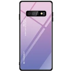 Galaxy S10 ケース SC-03L SCV41 ギャラクシーs10 グラデーション ハイブリット ケース 【Color】 ピンク・パープルのサムネイル