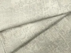 平和屋着物●本場結城紬　重要無形文化財　120亀甲　花唐草文　正絹　逸品　CAAT6918vf