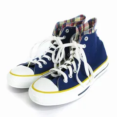 コンバース CONVERSE タグ付き ALL STAR W-BV CHECK HI スニーカー シューズ ハイカット キャンバス チェック 紺 ネイビー ■SM3のサムネイル