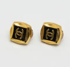 シャネル　ココマーク　スクエア　イヤリング　ゴールド　GP　ヴィンテージ　レア　96P