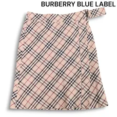 BURBERRY BLUE LABEL バーバリー ブルーレーベル 通年 ノバチェック♪ ラップ スカート Sz.38　レディース