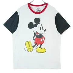 ディズニーDisneyキャラクターTシャツキャラ物ミッキーMickey白ホワイト黒ブラックvintageヴィンテージ40222