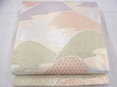 平和屋着物◎佐賀錦　六通柄袋帯　遠山霞文　佐賀錦二重箔　逸品　BAAE6876fk