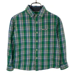 ペペジーンズロンドン チェック 長袖 コットンシャツ 8 グリーン系 PEPE JEANS LONDON キッズ 古着 【240423】 メール便可