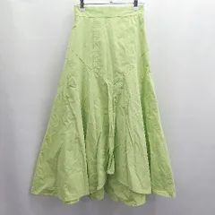 ◇ ⊂ JEANASIS サイドジッパー コットン100％ ロング マーメイド スカート サイズS ライトグリーン レディース E  【1504240015811】のサムネイル