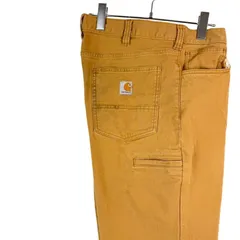 Carharttカーハート102517ワークパンツダックパンツrelaxfitリラックスフィットロゴタグワンポイント茶色ブラウンキャメルリアルワークウェアアメカジゆるダボvintageヴィンテージ50521