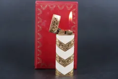 【美品】Cartier カルティエ ロイキング 高級ガスライター 喫煙具 ブランド小物 着火確認済み【ST49】のサムネイル