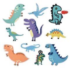 【人気商品】ワッペン アイロン刺繍 MUNCVY アップリケ DIY服 恐竜 モチーフ カワイイ 装飾 男の子 女の子 保育園 幼稚園 パッチ 補修 10枚セット 衣類 浴衣 手袋 手帳 飾り