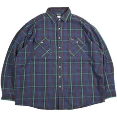 FIELD&STREAM オンブレチェック コットン フランネルシャツ 緑