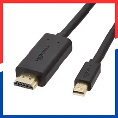 【在庫処分】- DisplayPort HDMI 変換ケーブル Mini タブレット用 1.8m ベーシック ブラック