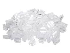 TSUKURIRO ヘアゴム ハンドメイド用 足 パーツ 100個 セット 留め具 プラスチック 台座 U字 髪留め 髪飾り 手作り 材料 素材 DIY ヘア アクセサリー パーツ (クリア 大サイズ)