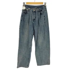 ユーズドフルギ USED古着 Auntie Rosa Holiday ボタンアジャスター ハイウエスト ルーズ デニム パンツ レディース JPN：M 