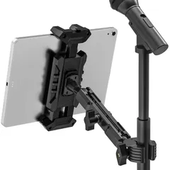 新品 Tendak iPadマイクスタンド タブレットマイクスタンド マイク音楽スタンド 360度回転 iPadホルダー タブレットホルダー Cクランプ固定 4.7～13.5インチ対応 iPad Pro/Air/mini/iPhone 対応