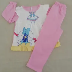 新品　ひろがるスカイ プリキュア 変身 なりきり パジャマ   長袖  裏起毛 2708570　キュアプリズム　100ｃｍピンク