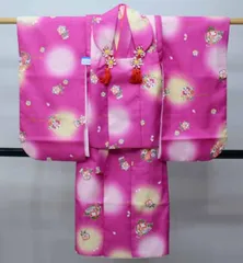 七五三 三歳 女児 被布コート 着物 長襦袢 3点セット 紫色 祝着 刺繍入りの半衿 伊達衿縫い付け済 お仕立て無料 NO41208