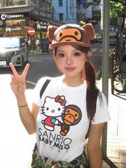 A BATHING APE レタープリント半袖Tシャツ 男女兼用 - メルカリ