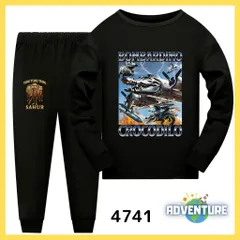 4741 Tung Tung Tung Sahur トゥントゥントゥンサフール 長袖 パジャマ ロンT セットアップ 110 120 130 140 150 160 黒 ブラック 男の子 ミーム 服 キッズ 子供  イタリアンブレインロット tsls14