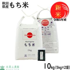 新米 令和5年産 きぬのはだ もち米 10kg(5kg×2袋) お米 秋田県産 古代米お試し袋付き