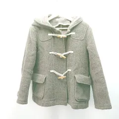 ◇ Samansa Mos2 フード付き 両サイドポケット 厚手生地 無地 長袖 コート サイズM ブラウン レディース E  【1309250026518】