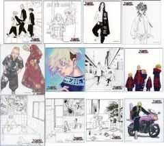 [중고] 종이 제품 전 12 종 세트 [도쿄 리벤저즈 원화전 TOKYO 卍 REVENGERS EXHIBITION 미니 색 종이 컬렉션 D]