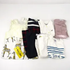 プチバトー/アーノルドパーマー/組曲他 ワンピース Tシャツ等 8点セット 未使用有 ブランド 子供服 まとめて 大量 キッズ 女の子用 【中古】