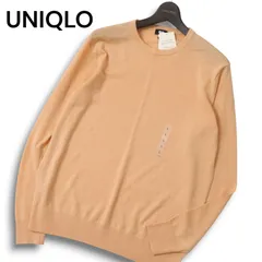 【新品 22AW】 UNIQLO ユニクロ ウール100％ エクストラファイン メリノ クルーネック ニット セーター Sz.L メンズ 未使用