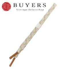 【中古】未使用展示品 帯締め 正絹(金銀糸除く) ホワイト シルバー 平組紐 小物 和装 呉服 和服 きもの レディース 女性