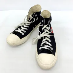 PLAY COMME des GARCONS×converse ALL STAR HI 1CK710 スニーカー ハイカット シューズ メンズ 26cm ブラック コンバース 靴 DF15639■