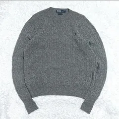 ラルフローレン　ニット　ケーブルニット　ラムウール　ポニー刺繍　ノームコア　セーター　ワンポイントロゴ　ポニー
