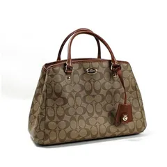 コーチ 2WAY ハンドバッグ ショルダーバッグ 斜め掛け ブラウン