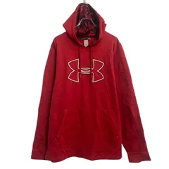UNDER ARMOUR ロゴスウェット パーカー アンダーアーマー XL レッド ビッグサイズ スポーツウェア 古着卸 アメリカ仕入 a612-5780