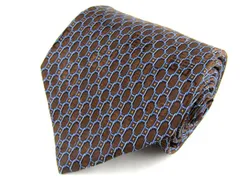 ジバンシー ブランドネクタイ 総柄 4Gロゴ シルク イタリア製 メンズ ブラウン Givenchy 【中古】