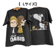 ［ L］オアシス × スヌーピー Oasis × Snoopy ビンテージ風 バンド Tシャツのサムネイル