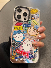 chiikawa Casetify iphoneケース ちいかわ iPhone16Proケース ハードケース ミラーケース スマホケース 可愛い  iphone15proケース iphone14ケース
