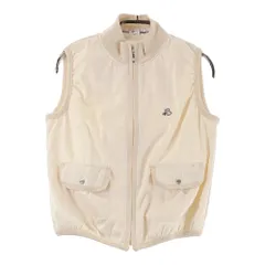 サイズ：1 BLACK&WHITE ブラックアンドホワイト  裏メッシュジップベスト チェッカー柄 ベージュ系 [240101462893] ゴルフウェア レディース ストスト