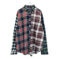 RALPH LAUREN ラルフローレン ボタンダウン パッチワーク 長袖シャツ 大きいサイズ マルチカラー(メンズ XXL)中古 古着 U9013